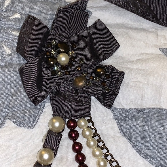 Stella & Dot Musette Chain, Pearl Crystal Necklace - Picture 3 of 8